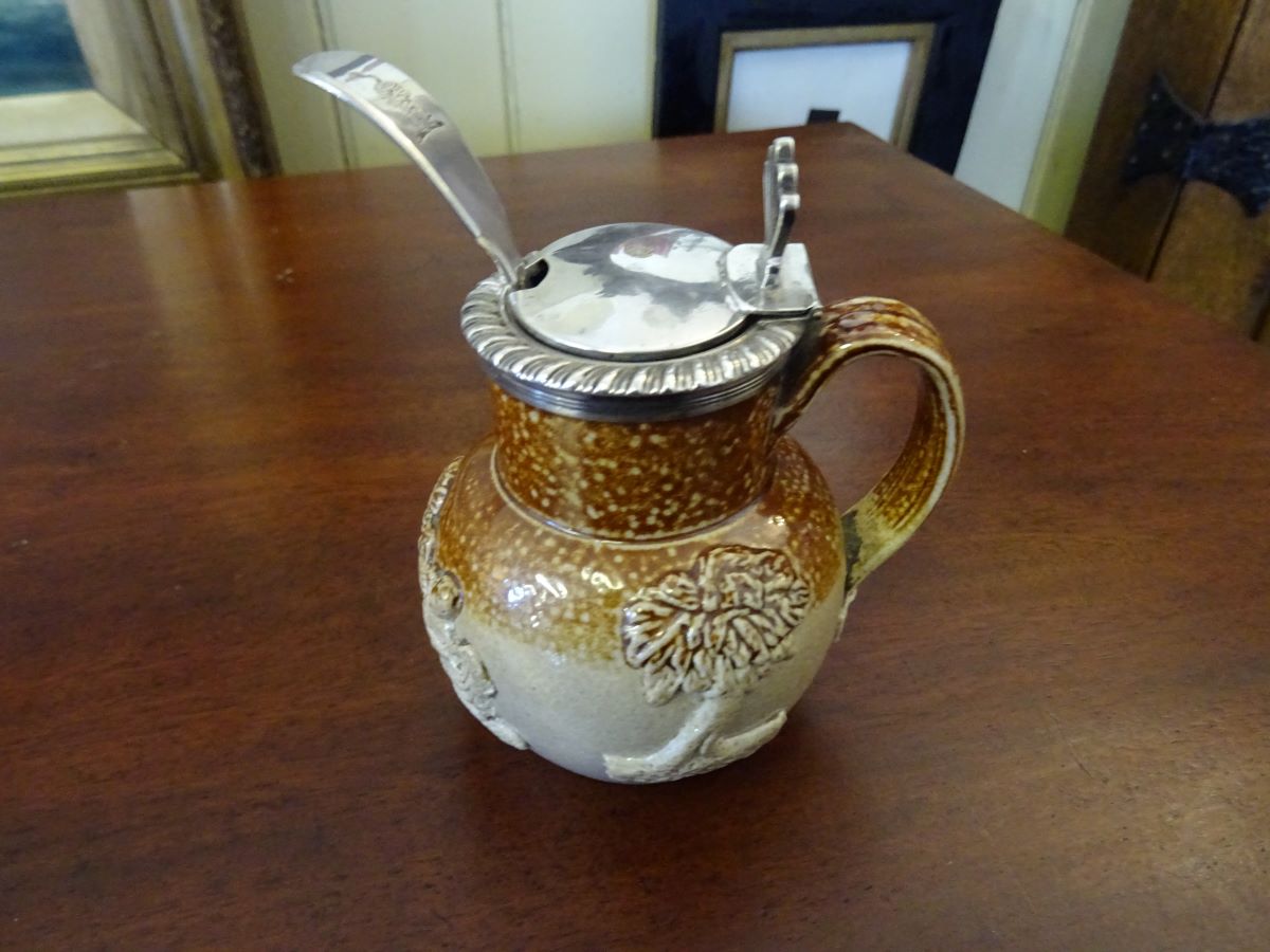 William IV stoneware mustard pot